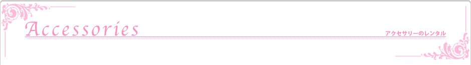 アクセサリーのレンタル